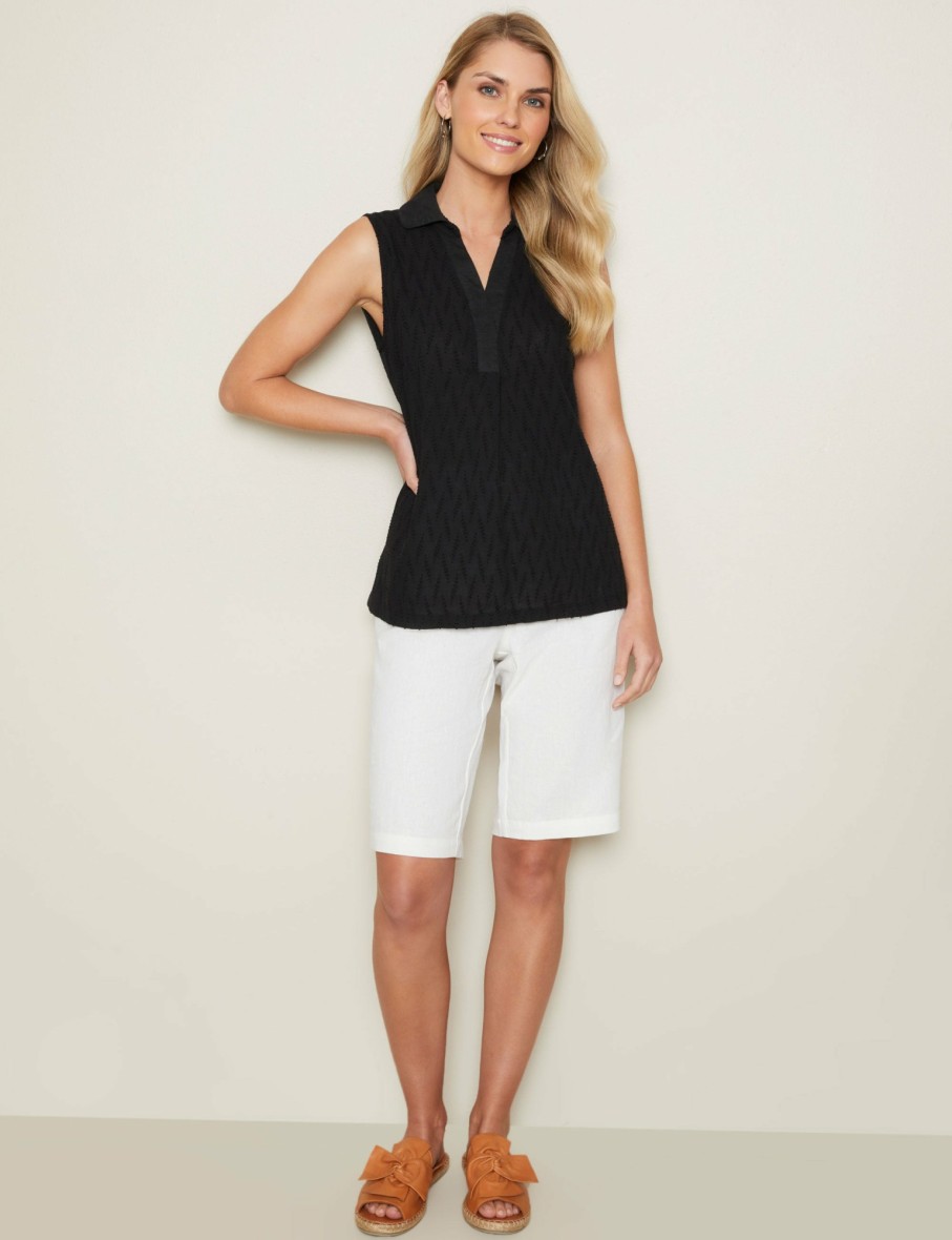 Women WLane Polos | W.Lane Cotton Textured Polo