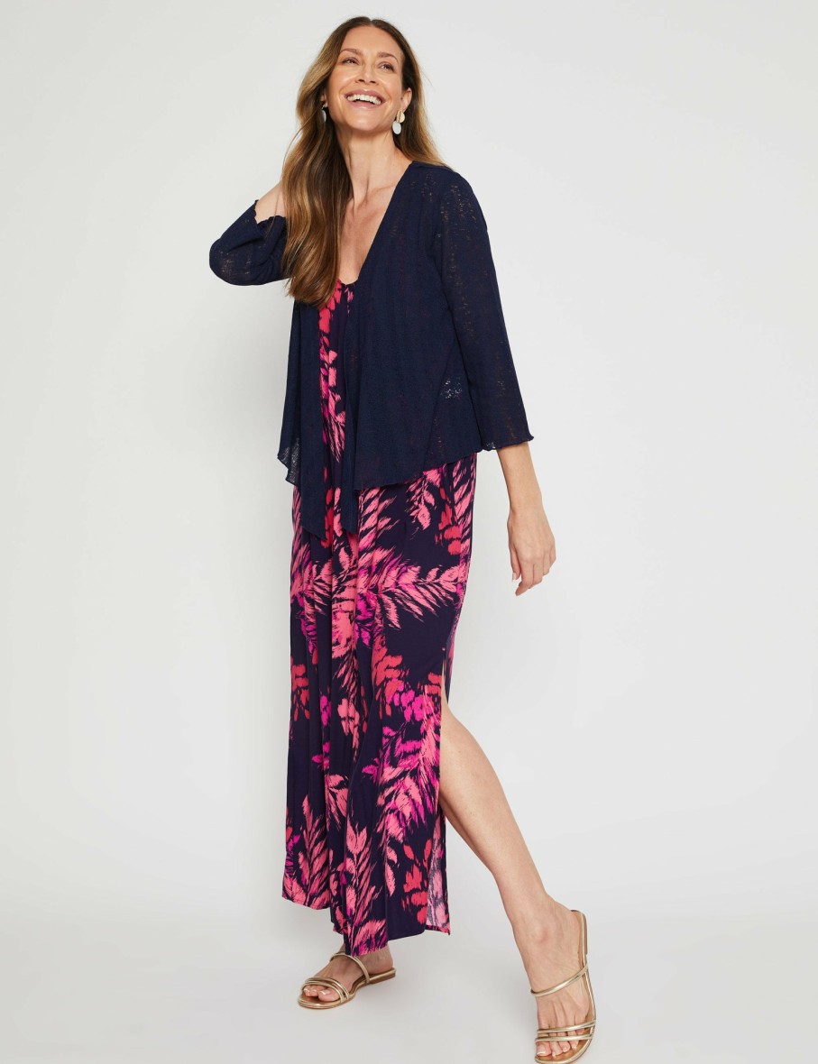 Women Millers Kaftans | Millers 3/4 Sleeve Knit Cover Up Cardigan