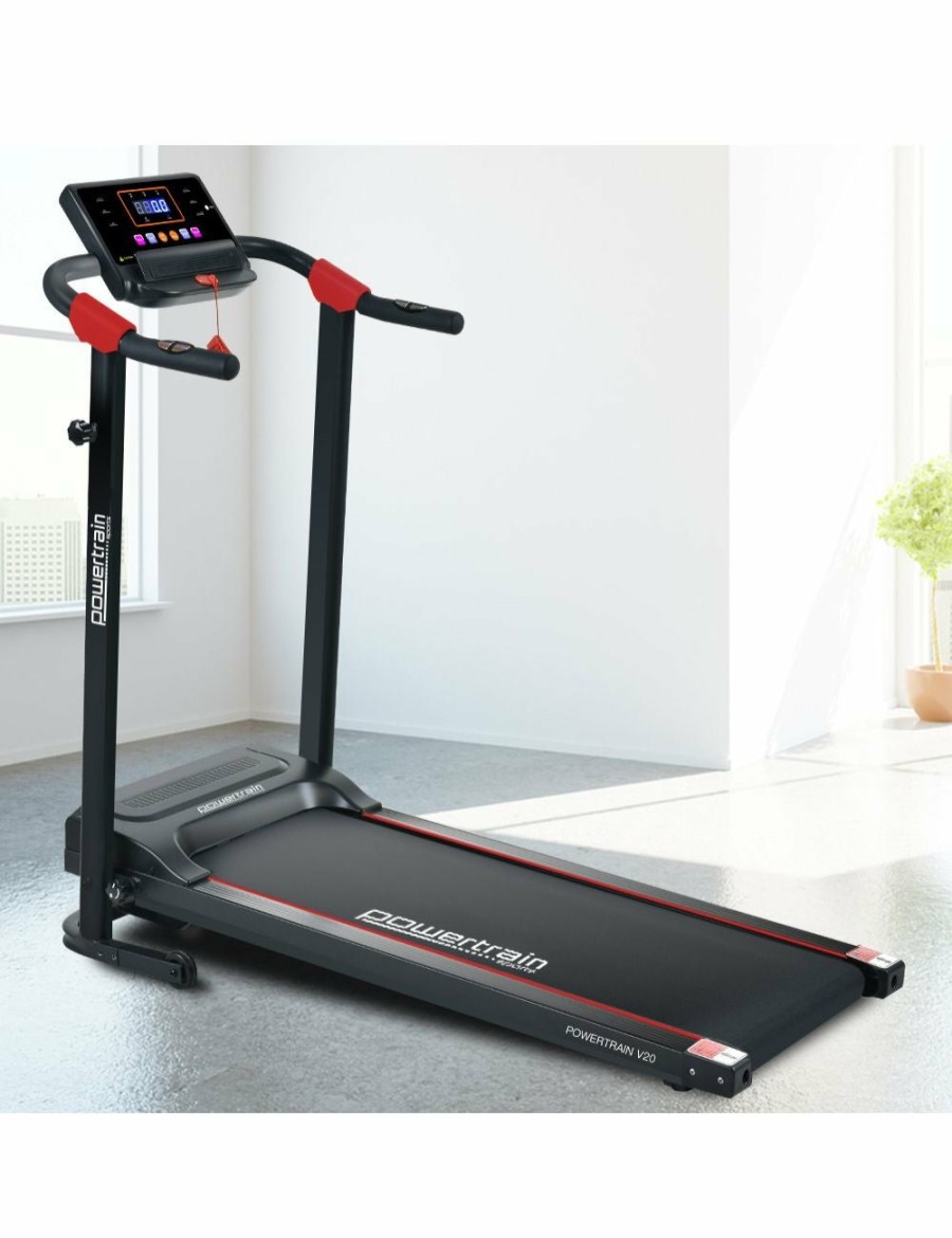 Sport & Fitness Powertrain Sports Treadmills | Powertrain V20 Foldable Treadmill Home Gym Cardio Walking Machine