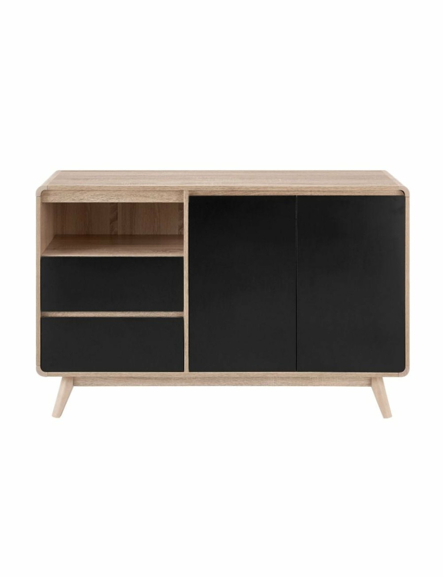 Home And Lifestyle NNEKGE Storage | Nnekge Robin 2 Door Buffet (Black)