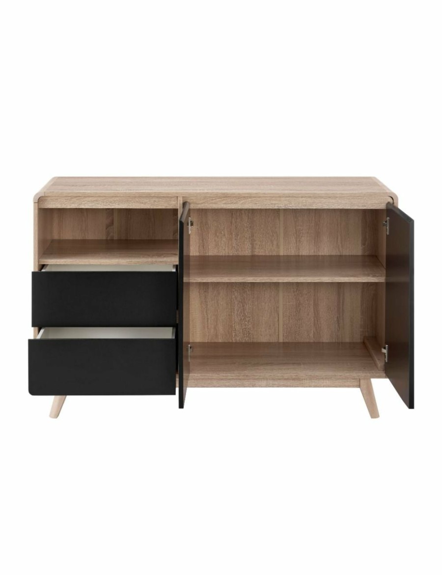 Home And Lifestyle NNEKGE Storage | Nnekge Robin 2 Door Buffet (Black)