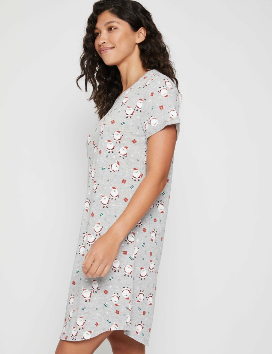 Women Millers Nighties | Millers Short Cuff Sleeve Christmas Novelty Nightie