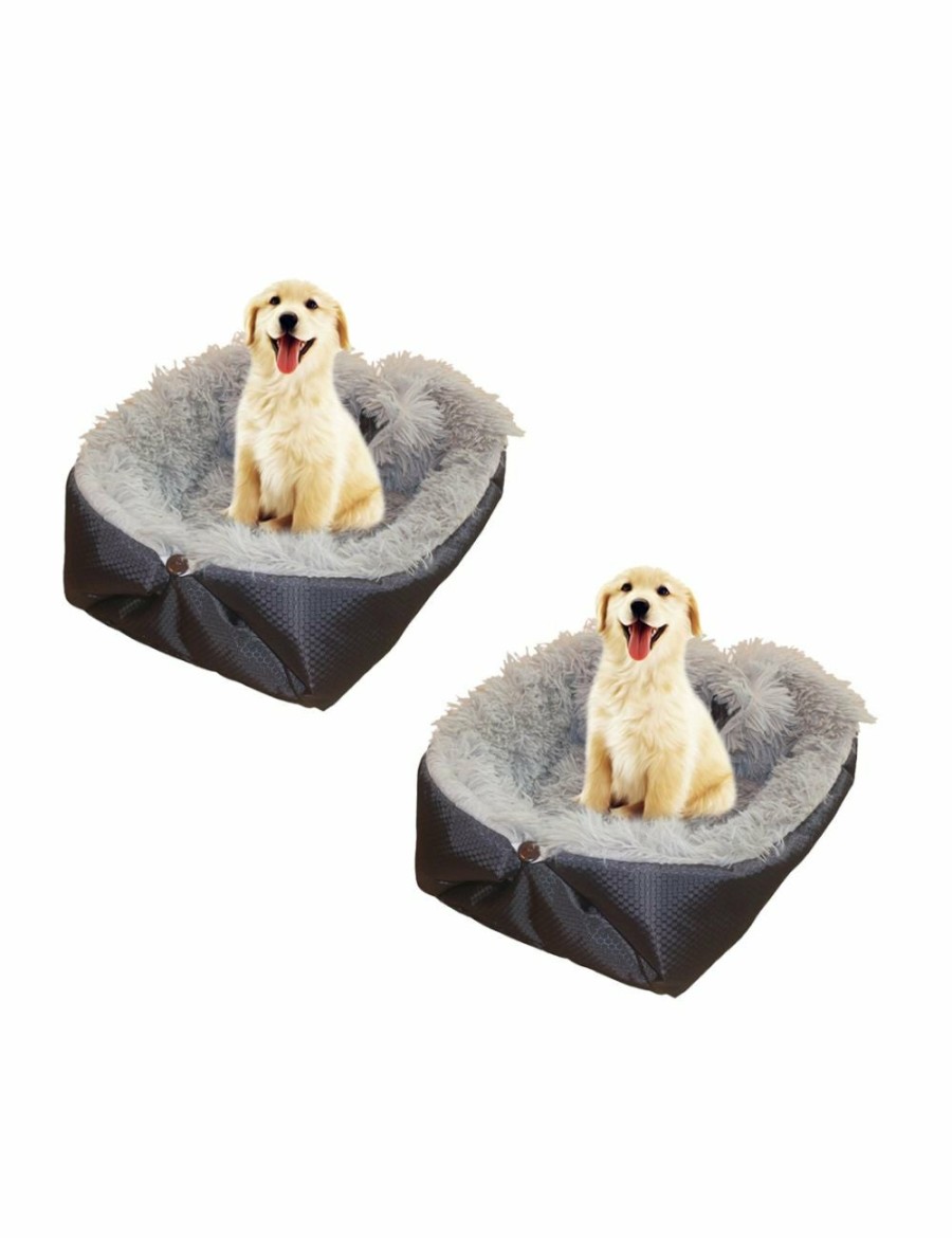 Home And Lifestyle Soga Pet Beds | Soga 2X Black Dual-Purpose Cushion Nest Cat Dog Bed Warm Plush Kennel Mat Pet Home Travel Essentials