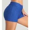 Women Fashion Boutique Active Bottoms | Blue High Waist Butt Lift Sport Gym Workout Training Running Shorts