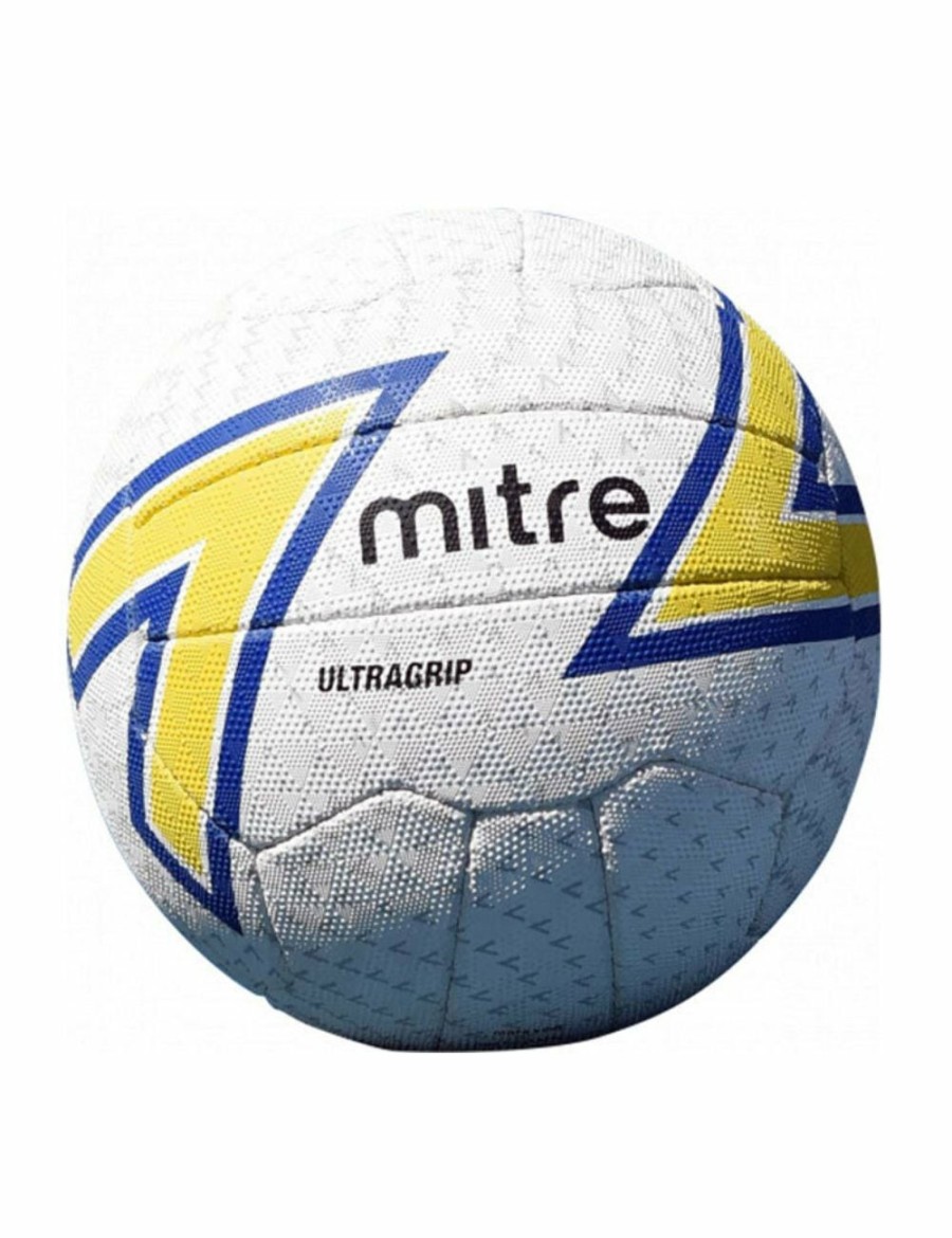 Sport & Fitness MITRE Netball | Mitre Ultragrip Netball F18P Size 4 White/Yellow