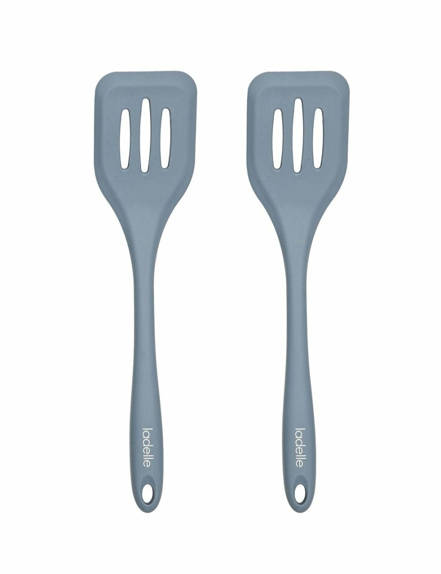 Home And Lifestyle LADELLE Cooking Utensils | 2X Ladelle Craft Blue Silicone Kitchenware Slotted Turner Serving Utensil