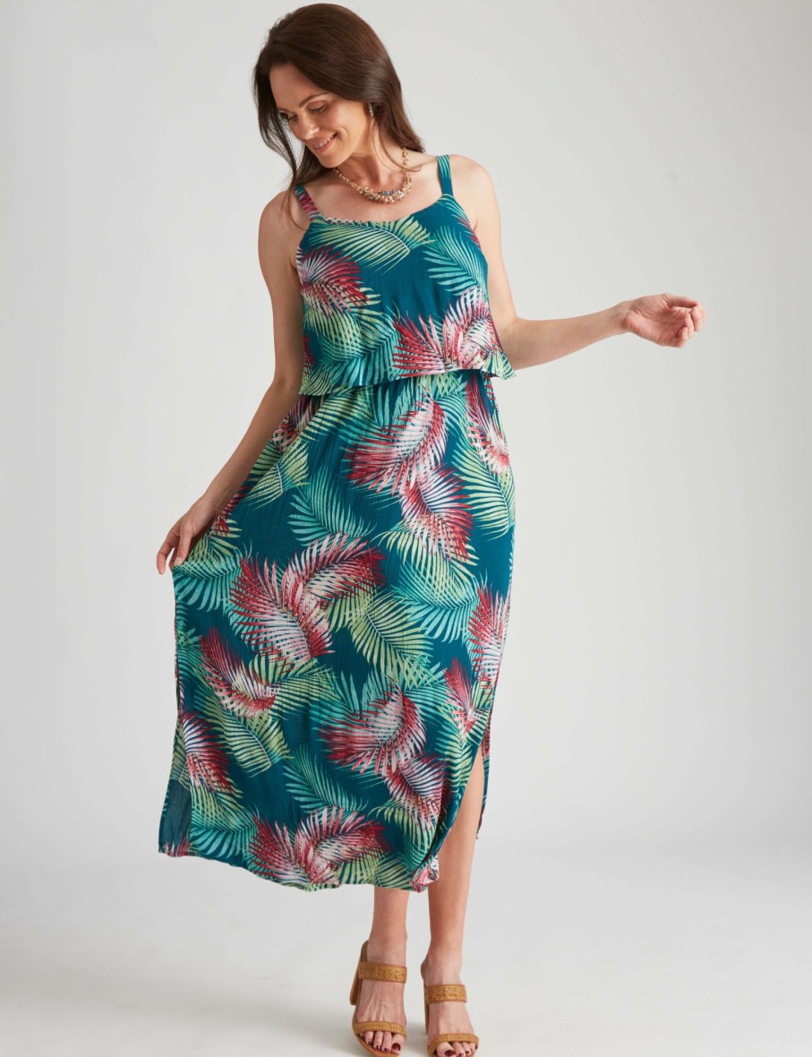 Women Millers Maxi Dresses | Millers Layered Crinkle Maxi Dress