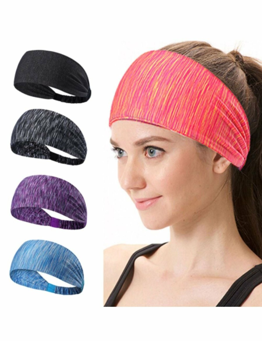 Sport & Fitness HOD Health & Home Equipment | Women Sports Yoga Sweatband Elastic Running Headwrap Home Gym Fitness Exercise