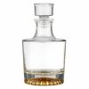 Home And Lifestyle LADELLE Jugs & Carafes | Enzo Crystal Gold 600Ml Whisky Decanter Bottle Liquor Container Carafe Clear