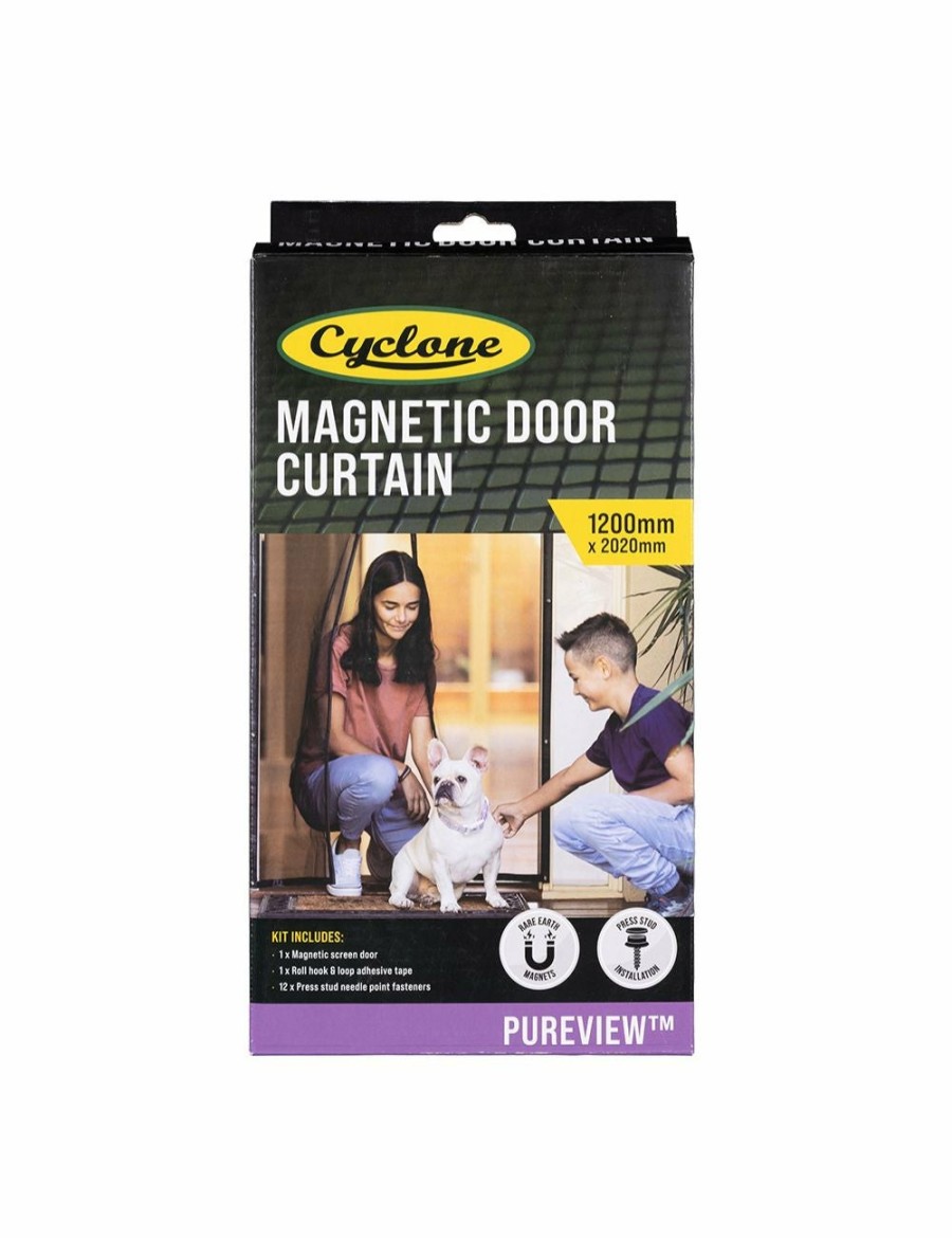 Home And Lifestyle CYCLONE Outdoors | Cyclone Pureview Magnetic Mosquito/Fly/Insect Screen Door Curtain 1200 X 2020Mm