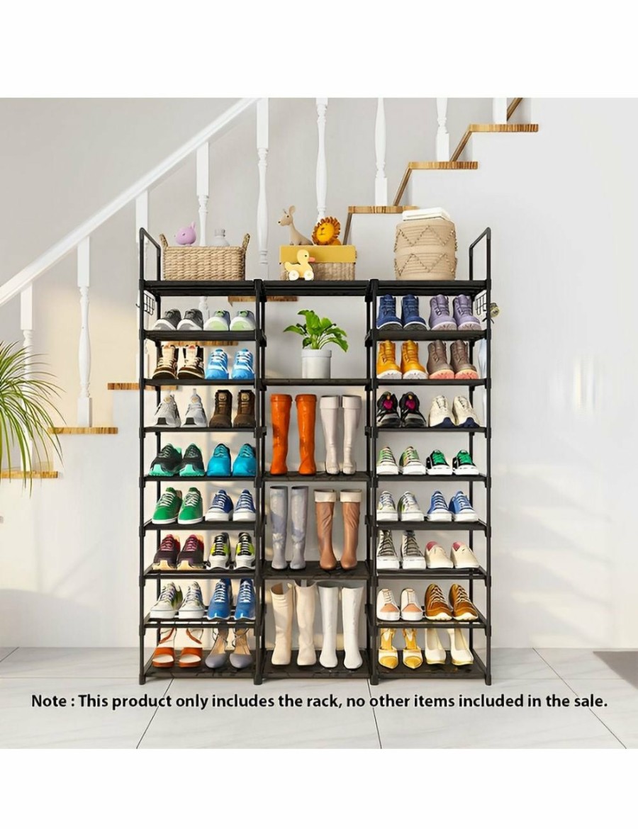 Home And Lifestyle Soga Bedroom Storage | Soga 2X 21-Shelf Tier Shoe Storage Shelf Space-Saving Caddy Rack Organiser With Handle