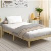 Home And Lifestyle Oikiture Beds | Oikiture Bed Frame Single Size Wooden Sofie Pine Timber Mattress Base Bedroom