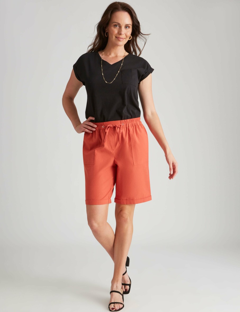 Women Millers Shorts | Millers Cotton Slub Short With Cuff