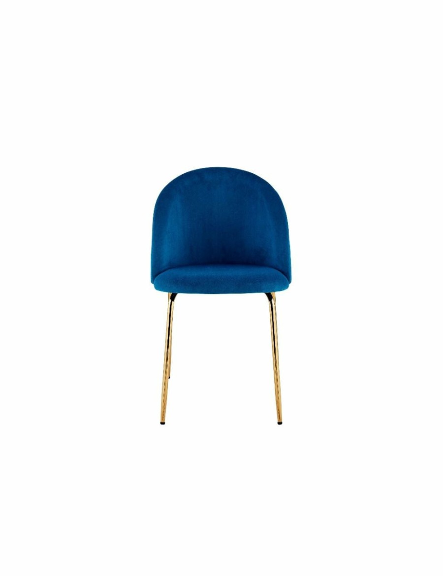 Home And Lifestyle NNEKGE Chairs | Nnekge Subiaco Set Of 2 Velvet Dining Chairs (Navy)