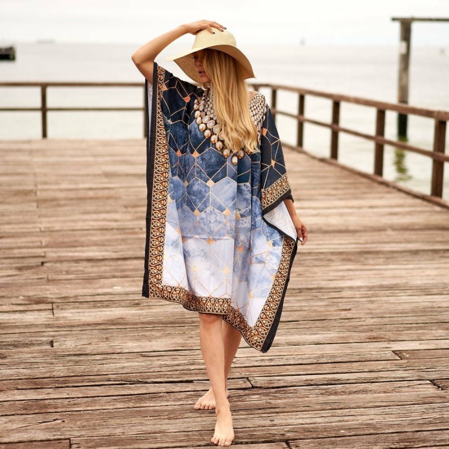 Women Linen Connections Cover-Ups | Silk Kaftan,Silk Floral Print Beach Coverup,Womens Silk Kaftan,Full Length Silk Caftan,Silk Resort Wear For Women,Long Silk Dress, 003