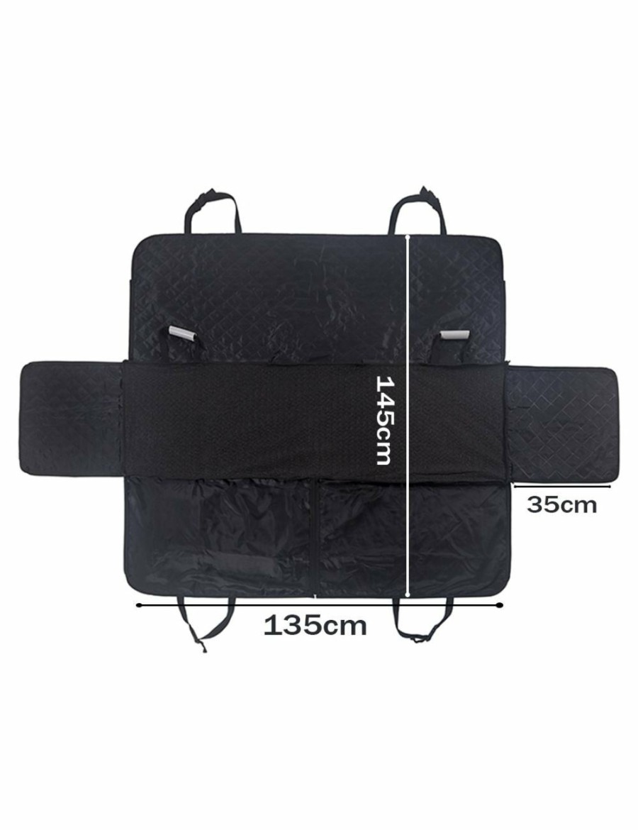 Home And Lifestyle Soga Pet Beds | Soga 2X 600D Oxford Cloth Waterproof Dog Car Cover Back Seat Protector Hammock Non-Slip Pet Mat Black