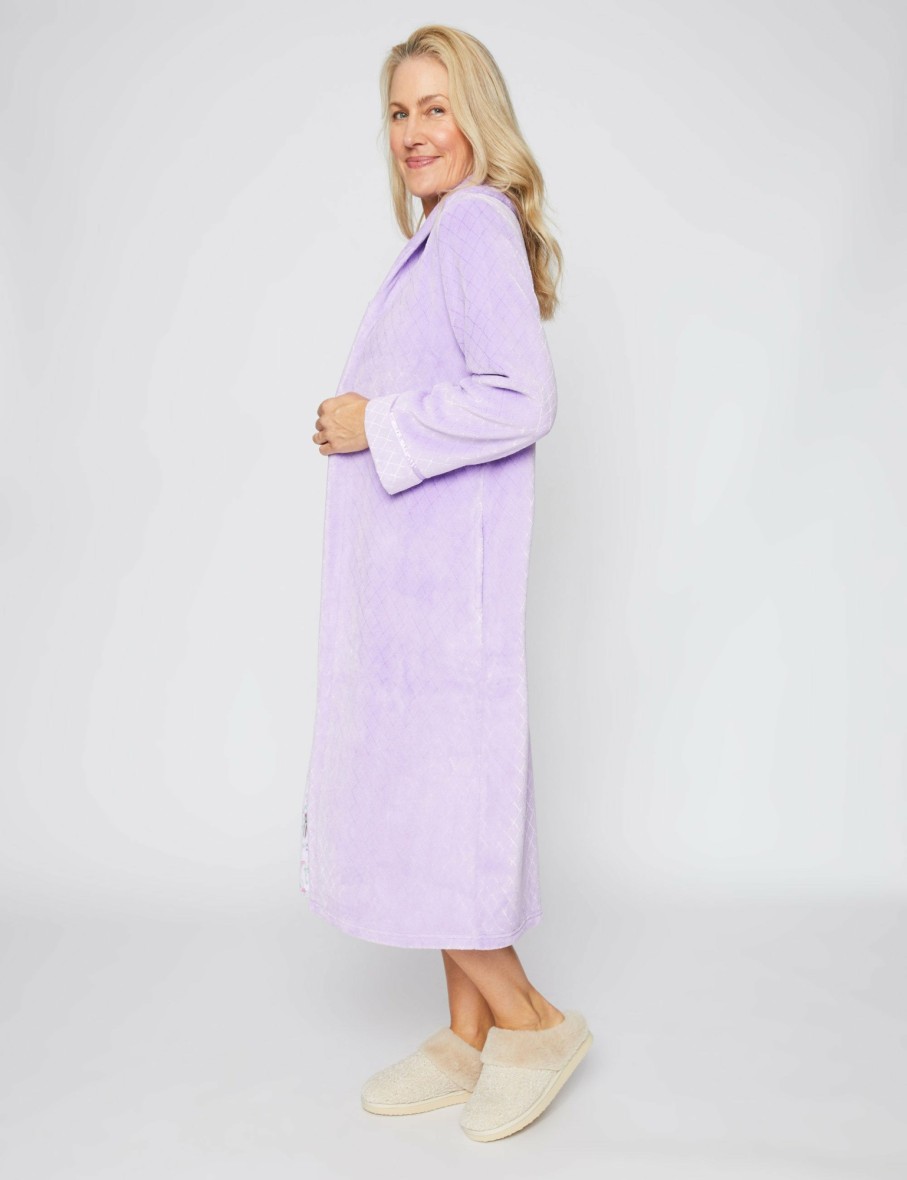 Women Millers Robes | Millers Long Sleeve Zip Through Robe With Roll Collar