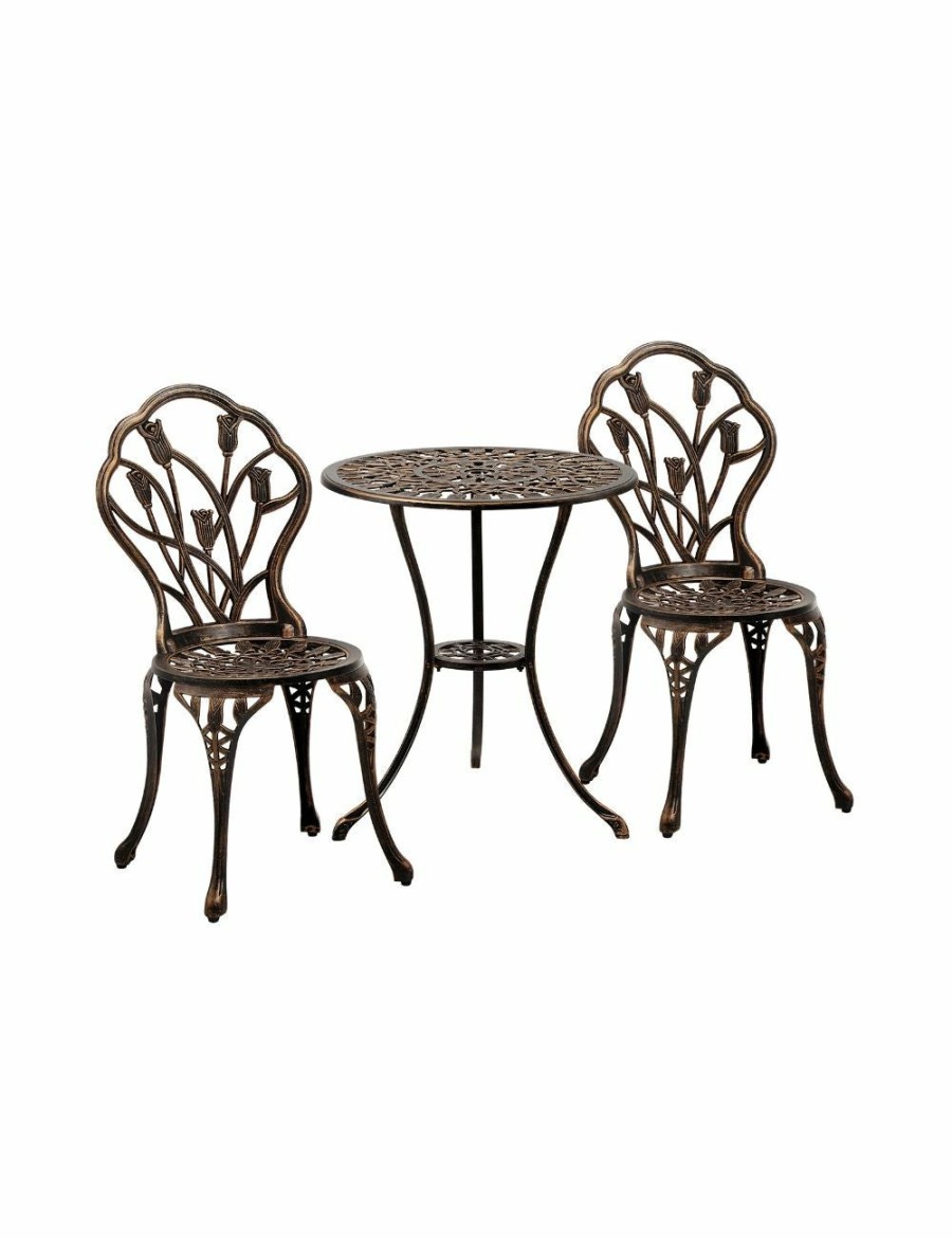 Outdoors Livsip | Livsip 3Pcs Bistro Outdoor Setting Chairs Table Patio Dining Set Furniture