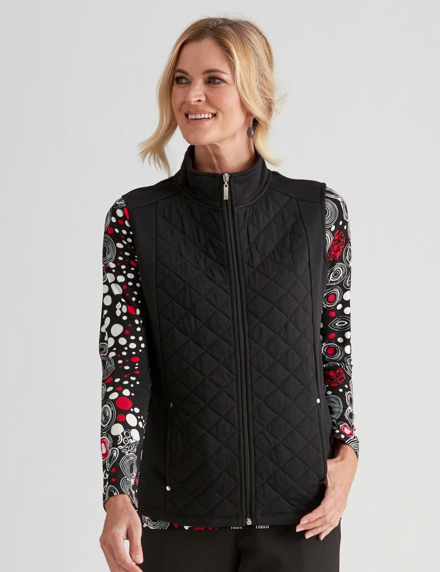 Women NoniB Puffers | Quilted Fleece Vest