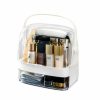 Beauty Soga | Soga 2 Tier White Countertop Makeup Cosmetic Storage Organiser Skincare Holder Jewelry Storage Box With Handle