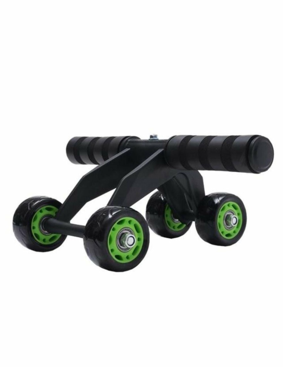 Sport & Fitness HOD Health & Home Equipment | 4 Wheel Ab Roller Abdominal Power Wheel Home Gym Fitness Exercise Equipment- Green