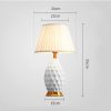 Home And Lifestyle Soga Lamps | Soga Ceramic Textured Lamp With Gold Metal Base White 2Pack