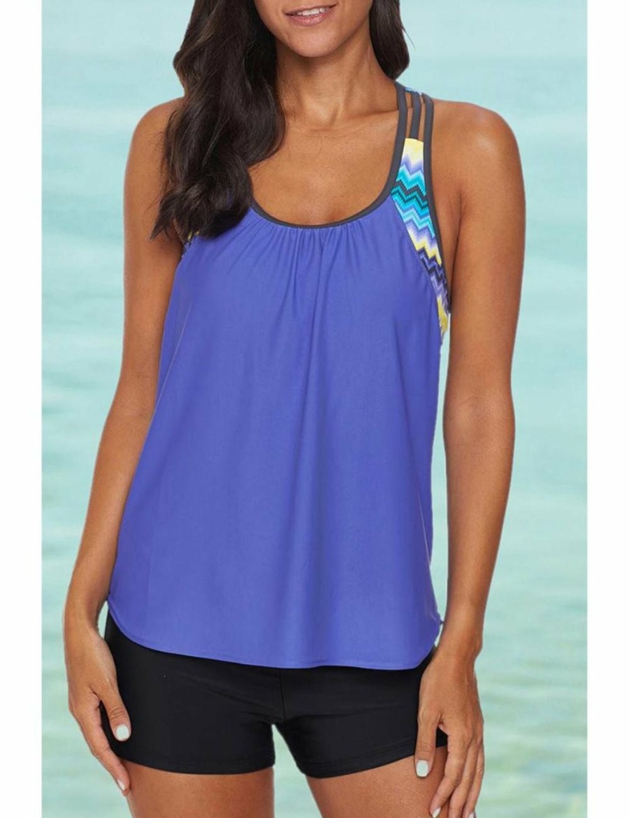 Women Azura Exchange Tankini | Azura Exchange Print Insert Racerback Tankini Set