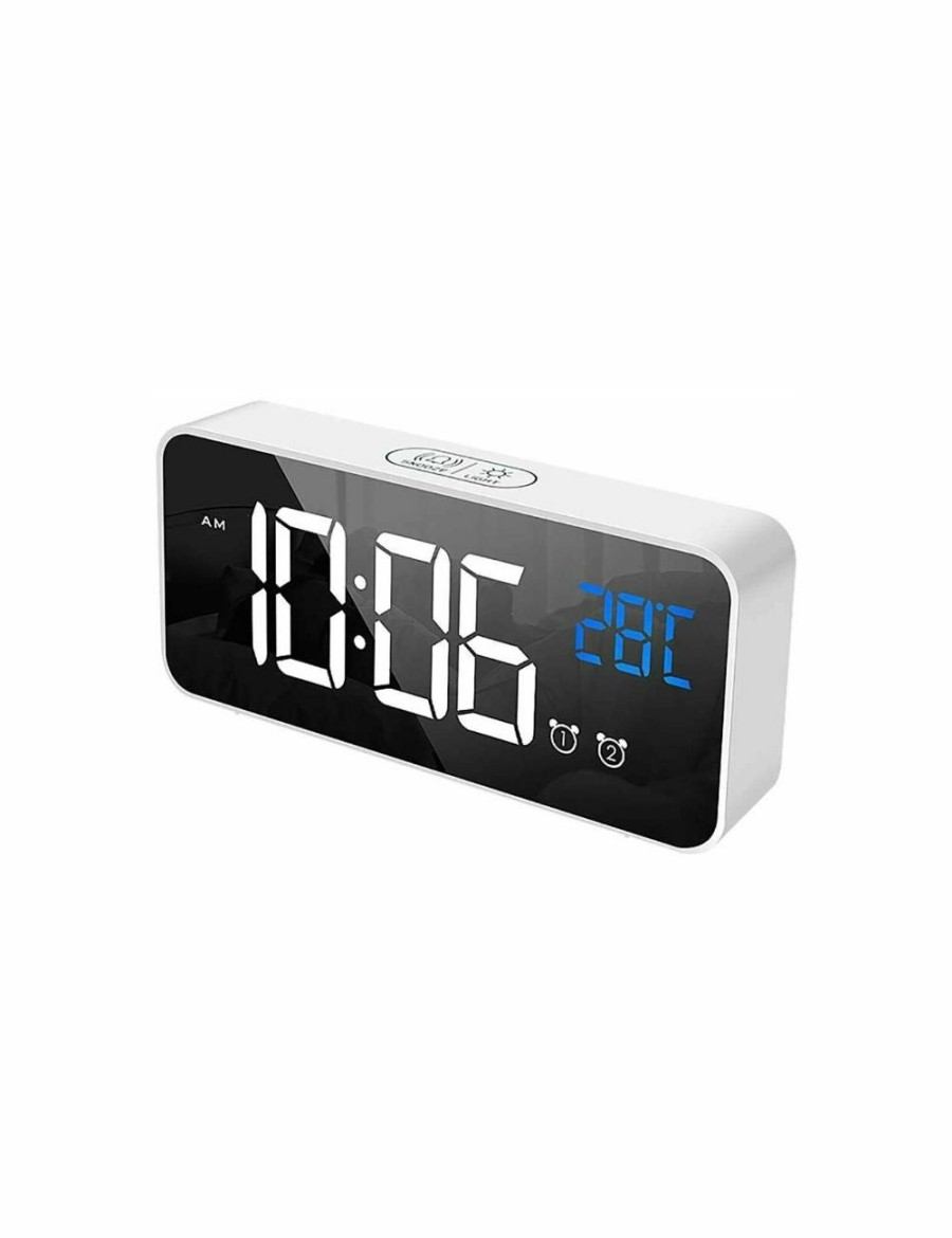 Home And Lifestyle TODO Clocks | Todo Led Digital Alarm Clock Temperature Music Alarm Usb Rechargeable - Black