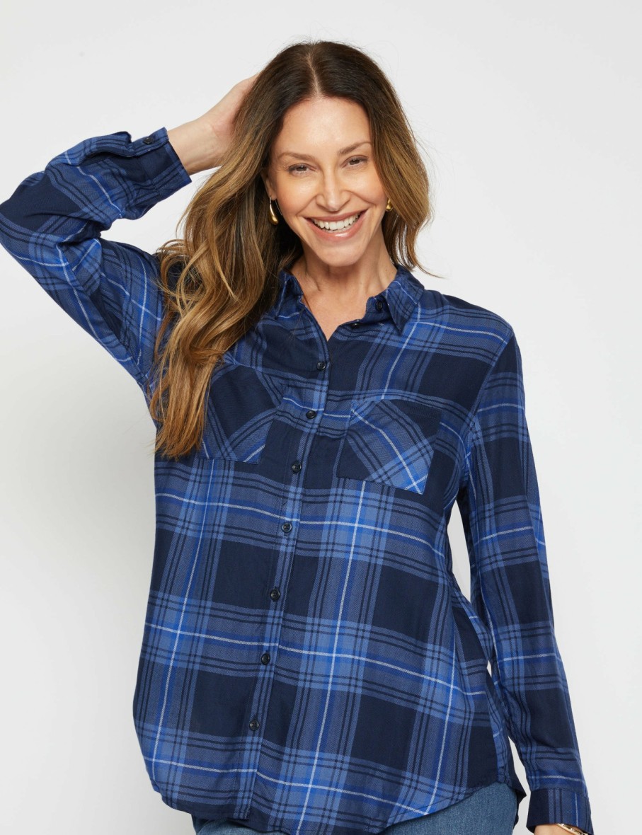 Women Millers Long Sleeve Tops | Millers Long Sleeve Check Shirt