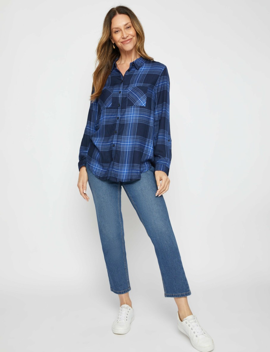 Women Millers Long Sleeve Tops | Millers Long Sleeve Check Shirt