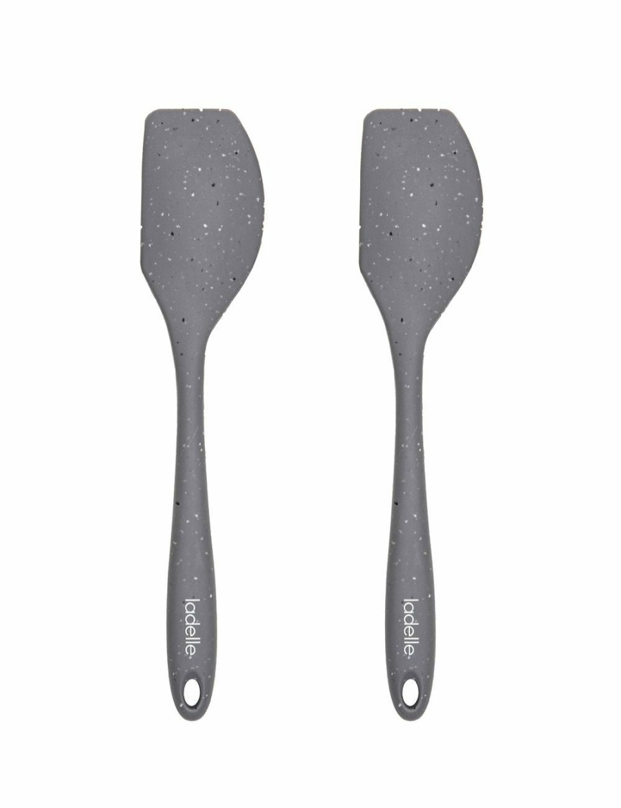 Home And Lifestyle LADELLE Cooking Utensils | 2X Ladelle Craft Grey Speckled Kitchenware Silicone Spatula Serving Utensil