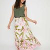 Women Millers Skirts | Millers Border Printed Tiered Maxi Skirt