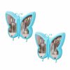 Home And Lifestyle Soga Bathroom Storage | Soga 2X Blue Butterfly Shape Wall-Mounted Makeup Organiser Dustproof Waterproof Bathroom Storage Box Home Decor