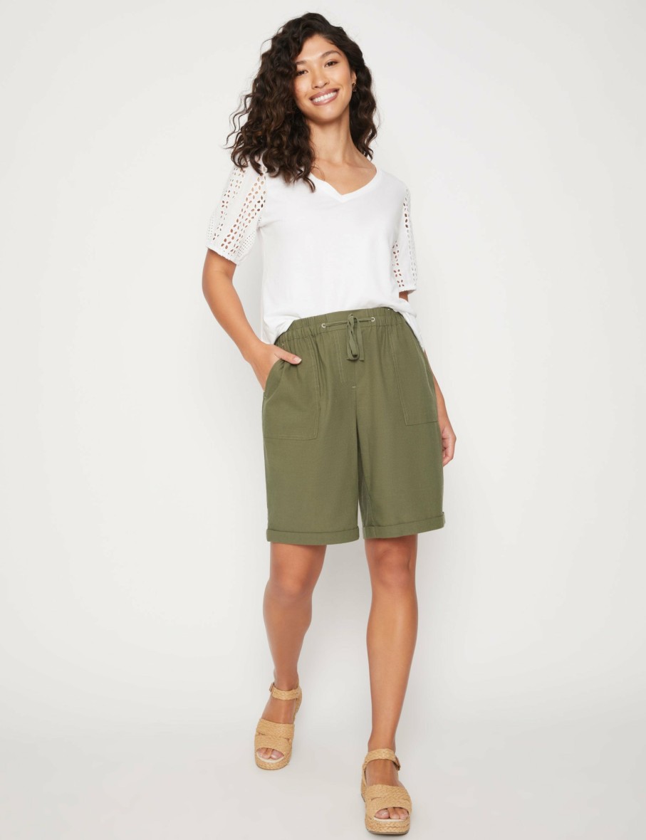 Women Millers Shorts | Millers Cotton Slub Short With Cuff