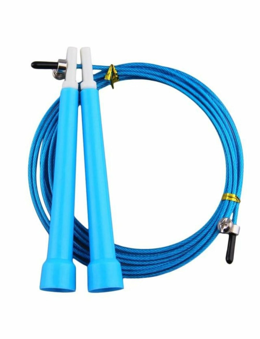 Sport & Fitness HOD Health & Home Aerobic | 3 Metre Adjustable Steel Skipping Ropes Jump Cardio Exercise Fitness Gym Crossfit - Blue