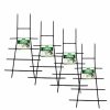 Outdoors Garden Greens Garden Tools | Green Garden 4Pk Support Stake Plant Trainer 57Cm X 23Cm Black Vine Support Mini Garden Trellis For Climbing Plants