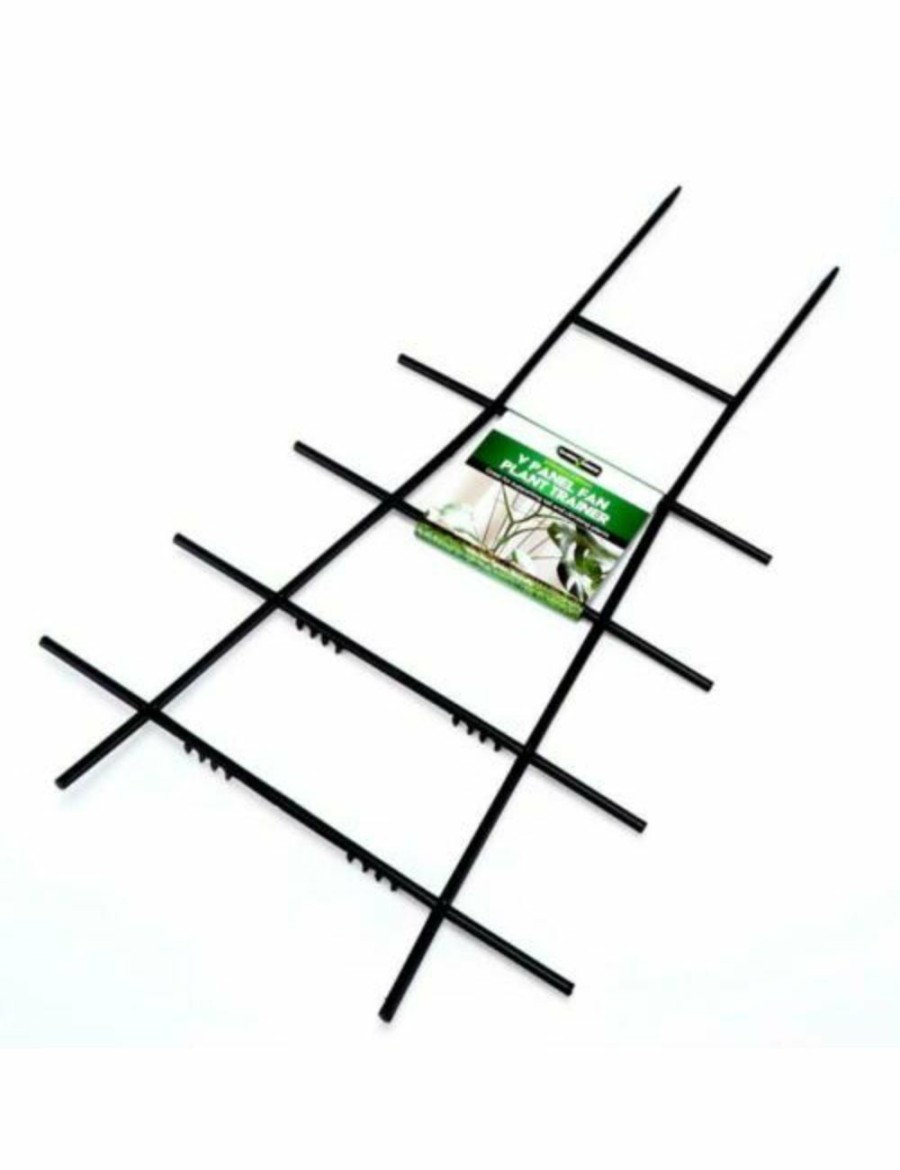 Outdoors Garden Greens Garden Tools | Green Garden 4Pk Support Stake Plant Trainer 57Cm X 23Cm Black Vine Support Mini Garden Trellis For Climbing Plants