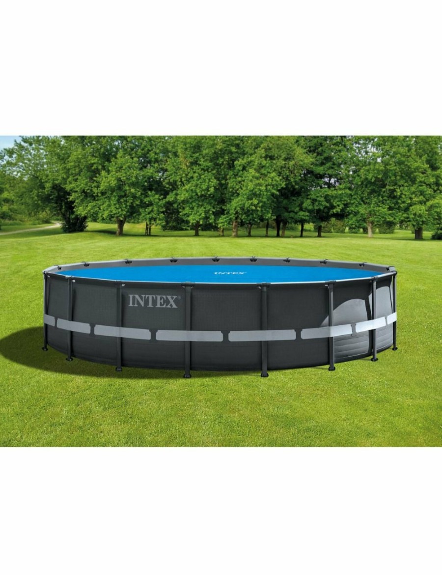 Outdoors INTEX | Intex 5.49M Above Ground Round Solar Heating Outdoor Pool Protective Cover Set