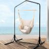 Outdoors Gardeon | Gardeon Outdoor Hammock Chair With Stand Hanging Hammock With Pillow Cream