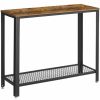 Home And Lifestyle VASAGLE Hallway Furniture | Vasagle Rustic Brown And Black Console Table