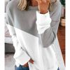 Women Fashion Boutique Active Jackets | Gray Patchwork Dropped Shoulder Sleeve Sweatshirt