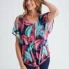 Women Millers Kaftans | Millers Mesh Overlay Top With Tie Front And Necklace