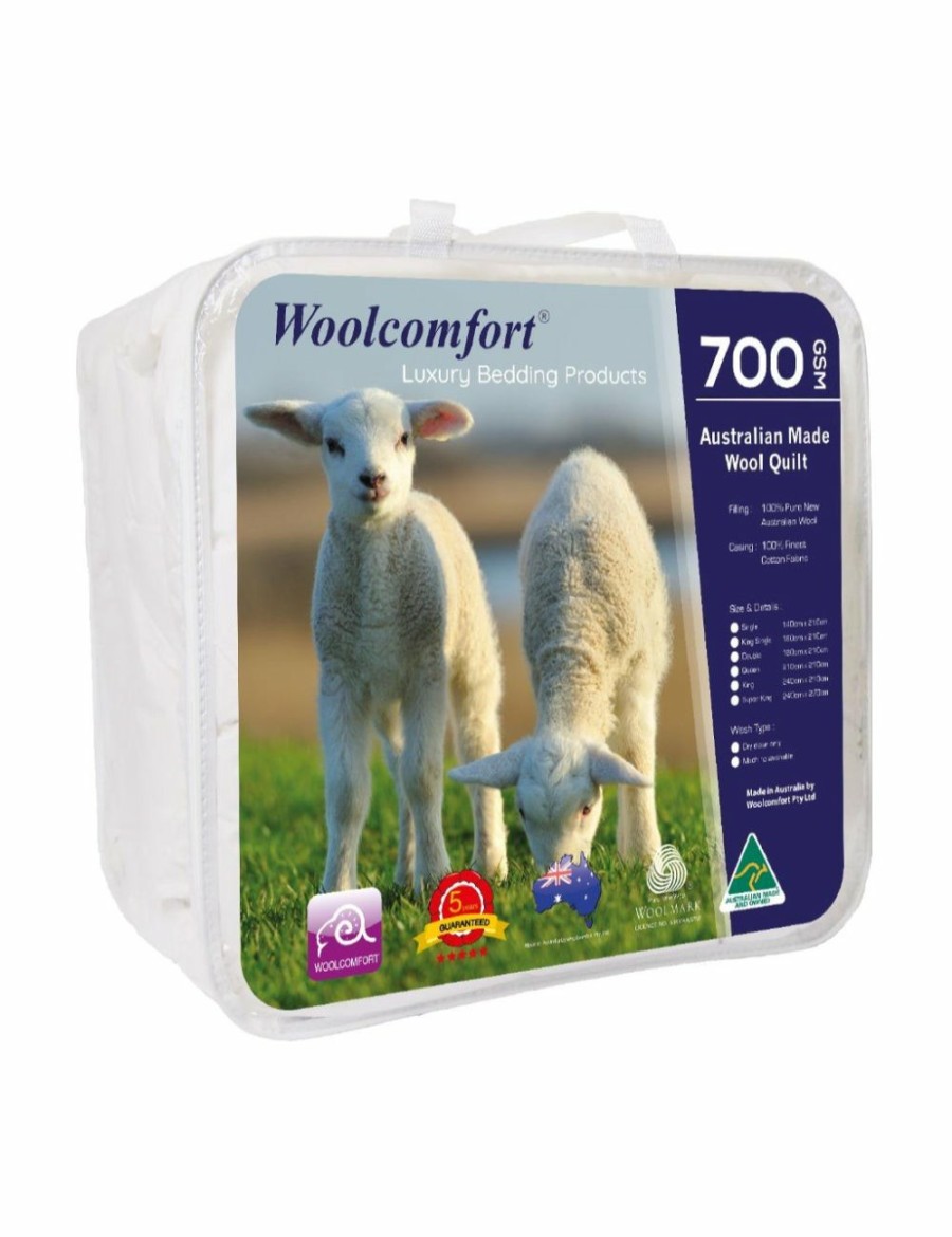 Home And Lifestyle Woolcomfort Quilts | Woolcomfort 700Gsm 100% Australian Made Merino Winter Warm Wool Quilt