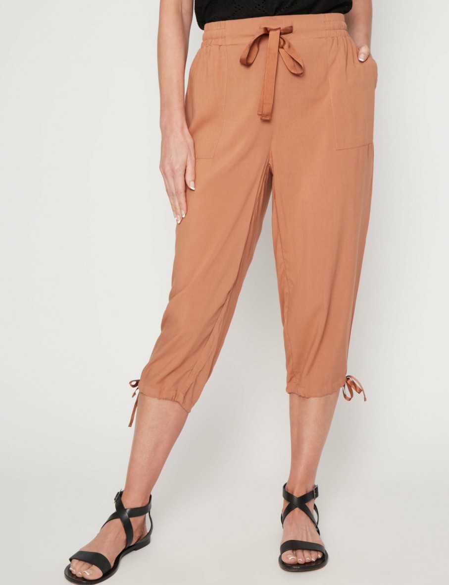 Women Millers Crops & Capris | Millers Crop Length Drawcord Waist And Hem Rayon Pant