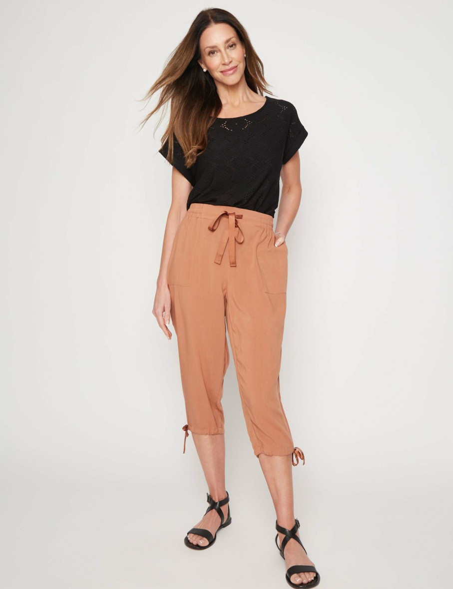 Women Millers Crops & Capris | Millers Crop Length Drawcord Waist And Hem Rayon Pant