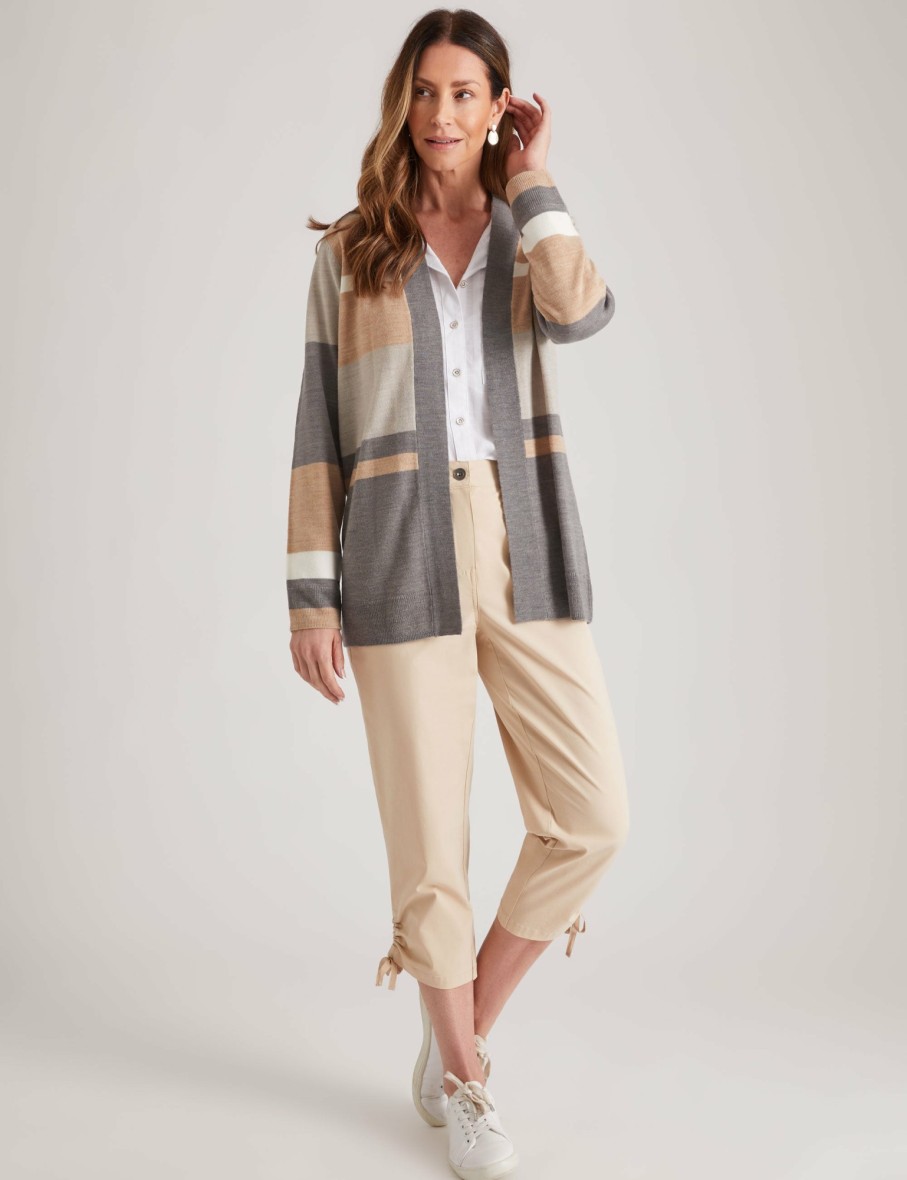 Women Millers Cardigans | Millers Long Sleeve Supersoft Stripe Cardigan