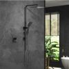 Home And Lifestyle Welba Bathroom Fixtures | Welba 250Mm Rain Shower Head Set Square Handheld With Shower Mixer Tap Black