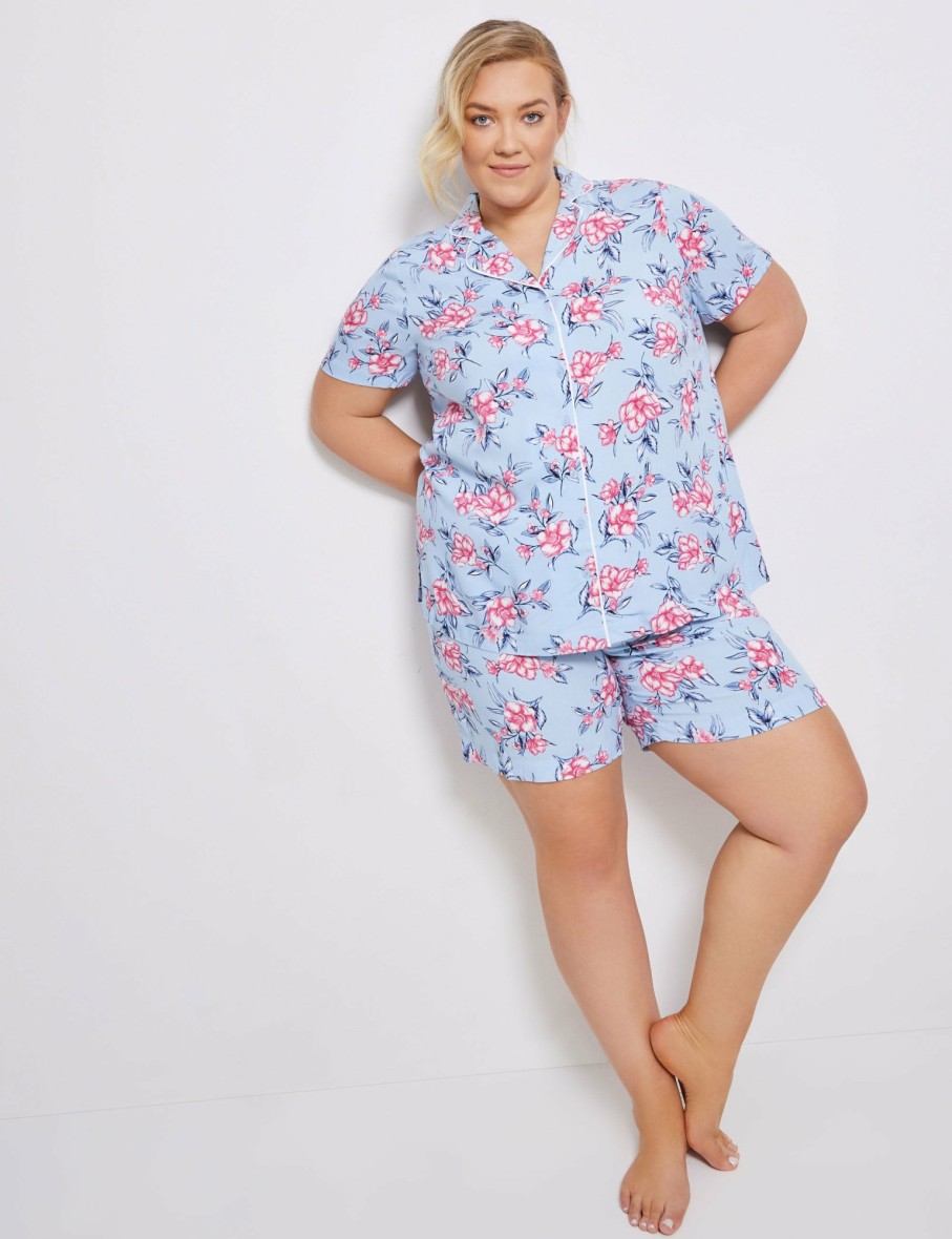 Women Autograph Pyjamas | Autograph Woven Short Sleeve Shorts Pyjama Set