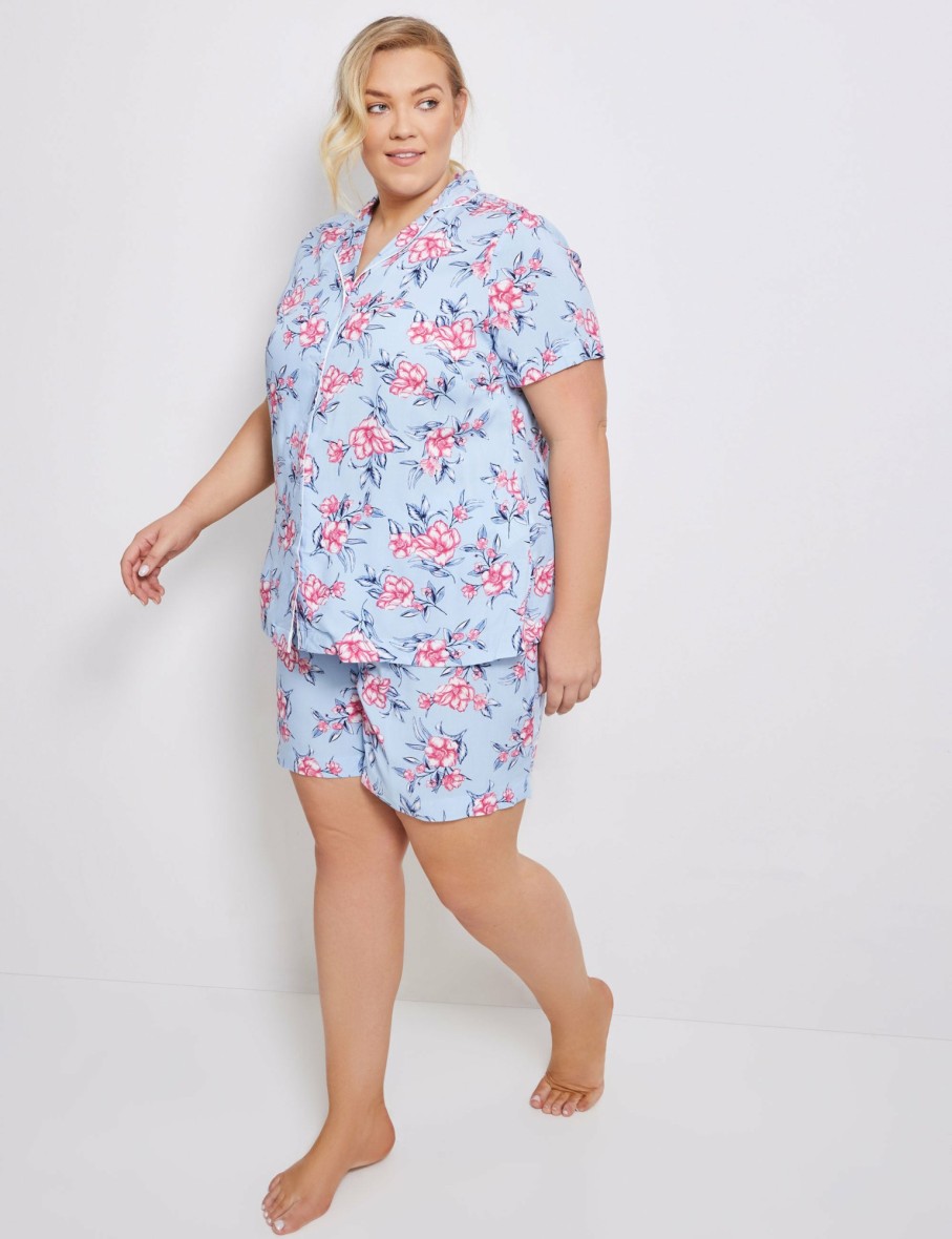 Women Autograph Pyjamas | Autograph Woven Short Sleeve Shorts Pyjama Set