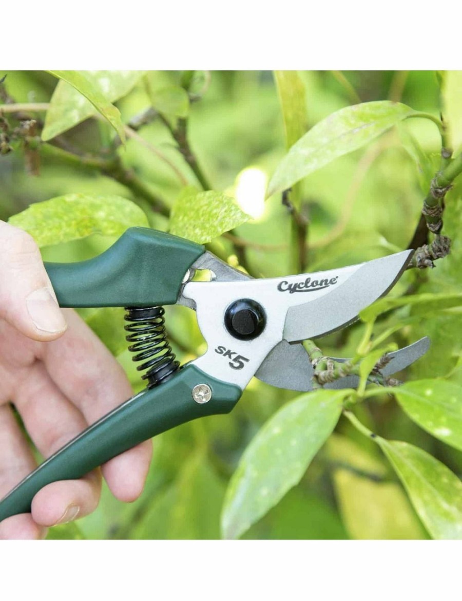 Outdoors CYCLONE Garden Tools | 2Pc Cyclone Pruner Bypass & Floral Snip Set Plant/Flowers Cutting/Gardening